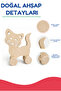 Wooden Cat Toy Natural Handmade Paintable Educational Toy + 6-Piece Paint Set Gift - 4