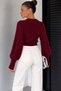 Finger-Looped Italian Sleeve Soft Crop Women's Sweater - 4