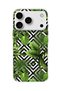 iPhone 18 Pro Compatible Tropical Leaf Geometric Printed Transparent Phone Case