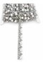 Decorative Ornament Strip, Plastic Stone Strip with a Shiny Crystal Look 1 Meter Silver -It Has the Feature of Being Able to Be Sewn. It Can Be Used in Many Areas Such as Clothing, Accessories, Shoes, Bags, or Home Textiles. - 3