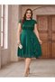 Rochie midi, verde - 4