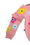 Girl's Winter 3-Yarn Threaded, Fleece-Lined, Daisy Embroidered Thick Tracksuit Set for Ages 2-3-4-5-6 - 3