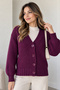 Buttoned Knitwear Cardigan N512 Plum