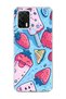 General Mobile Gm 21 Pro Compatible Strawberry Ice Cream Blue Printed Transparent Phone Case