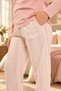 Women's Modal Cotton Comfortable Fit Pink Long Sleeve Pajama Set - 4