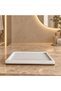 White Dolomite Marble Bathroom Organizer, White Dolomite Marble Serving Tray & Bathroom Organizer & Storage with Walnut Wood Base - 5
