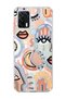 General Mobile Gm 21 Pro Compatible Abstract Face and Eye Printed Transparent Phone Case