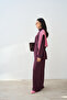Women's Adjustable Waist Half-Zip Tracksuit Set Plum - 5