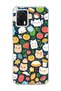 General Mobile Gm 21 Pro Compatible Cat Fruit Navy Blue Printed Transparent Phone Case