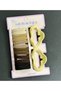 14-Piece Cream Beige Brown Tones Heart Triangle Hairpin and Towel Elastic Hair Clip Set - 3