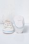 Baby Pink Canvas Sneakers White Toe Lace-Up Infant Baby First Step Shoes - 2