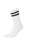 D9655Axkr1 Multi-Colored Men's Comfortable Elastic 5-Piece Cotton Long Socks - 2