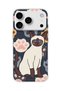 iPhone 18 Pro Max Compatible Transparent Phone Case with Siamese Cat Paw Print