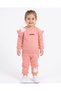Girl's Winter 3-Yarn Threaded, Fleece-Lined, Rabbit Embroidered Thick Tracksuit Set for Ages 2-3-4-5-6