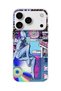 iPhone 18 Pro Compatible Chrome Robot Women's Printed Transparent Phone Case