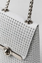 Women's Chain Strap Stone Phone Bag - Silver - 4