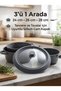 24/26/28cm Compatible Glass Silicone-Edged Lid for All Types of Pots and Pans Compatible Glass Pot and Pan Lid - 4