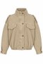 4987 Women's Gabardine Stand Collar Pocket Bomber Jacket Antique Mink