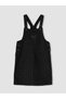 Lcw Kids Black Bow and Stone Decorated Girls' Jean Salopet Dress - 3