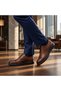 Men's Tan Matte Leather Lace-Up Poly Sole Jean Pants Classic Shoes Suitable for Bridal Suits and Suit Bottoms
