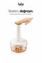 Hüner Hand Pressed Rondosu 1500 ml – Stainless Steel Three-Blade Manual Vegetable Chopper - 5