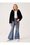 Girl's Spanish-Style Ripped Detailed Belted Denim Trousers