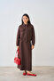 Women's Double Pocket Detail Hidden Zipper Suit Brown