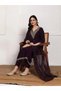 Wine Embroidered Rayon Suit Set - FFT7092 | Wine-Size:S-36-Inches - 4