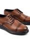 Men's Tan Matte Leather Lace-Up Poly Sole Jean Pants Classic Shoes Suitable for Bridal Suits and Suit Bottoms - 7