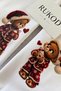 Women's Single New Year's Special White 5D Teddy Bear Couple Pajamas and Underwear Set (Woman of Couple Pajamas) - 6