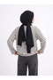 Black and White Striped 100% Cotton Polo Collar Long Sleeve T-Shirt - 5