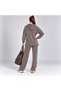 Women's Modal Pique Fabric Hooded Casual Top and Bottom Set Mta2580 - 4