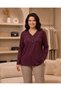 Nergiz Combed Cotton Women's Large Size Long Sleeve Comfortable Fit Blouse