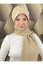 Tesettür Silver Crystal Stone Headband Hat - 4