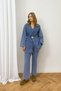 Buttoned Brooch Denim Suit 3-725 - 3
