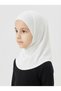Girls' Ready-Made Hijab Scarf – Practical Snap-On Hijab |   100% Viscose Fabric Daily & Prayer Headscarf Undercap, Suitable for Ages 2-16, White - 2