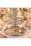 2-Tier Round Stainless Steel Presentation Tray, Cookie Tray, Macaron Tray, Makeup Organizer, Jewelry Stand 19X15 cm - 5
