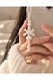 Paw Decorated Pearl Bow Camera Charm Camera Strap Phone Charm Phone Lanyard Bag Ornament Korean Style Accessory
