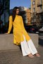 Women's Long Hijab Tunic Comfortable Mustard Shirt - 2