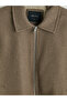 Ozmarka New Season Brown Regular Fit Shirt Collar Men's Coat - 6