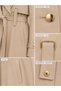 Gold Accessory Detailed Belted Trench Coat - 4