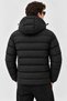 Men's Black Detachable Hooded Puffer Coat - 6