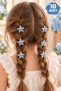 Hair Clip with Starfish Pattern, 10 Pieces - 2