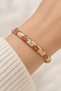 Women's Colorful Enamel Steel Bracelet with Patterned Stylish Cuff Bracelet - 2