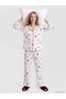 I Shirt Roba Collar Embroidered Women's Pajama Set from Freezen Store