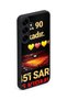 Samsung Galaxy S25 Plus Compatible Printed, Matte Black, Soft Silicone, Protective, Shock-Absorbing Cover, Case - 4