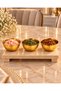Set of 6 Gold Embossed Patterned Breakfast Bowls, Snack Bowls, Sauce Bowls, and Serving Bowls - 2