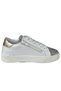 Women's Sneakers – White-Gold-Silvery-Starry Leopard Genuine Leather, Silver Star - 3