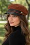 Women's Winter Suede Newsboy Captain Hat - 5