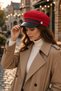 Women's Winter Suede Newsboy Captain Hat - 7